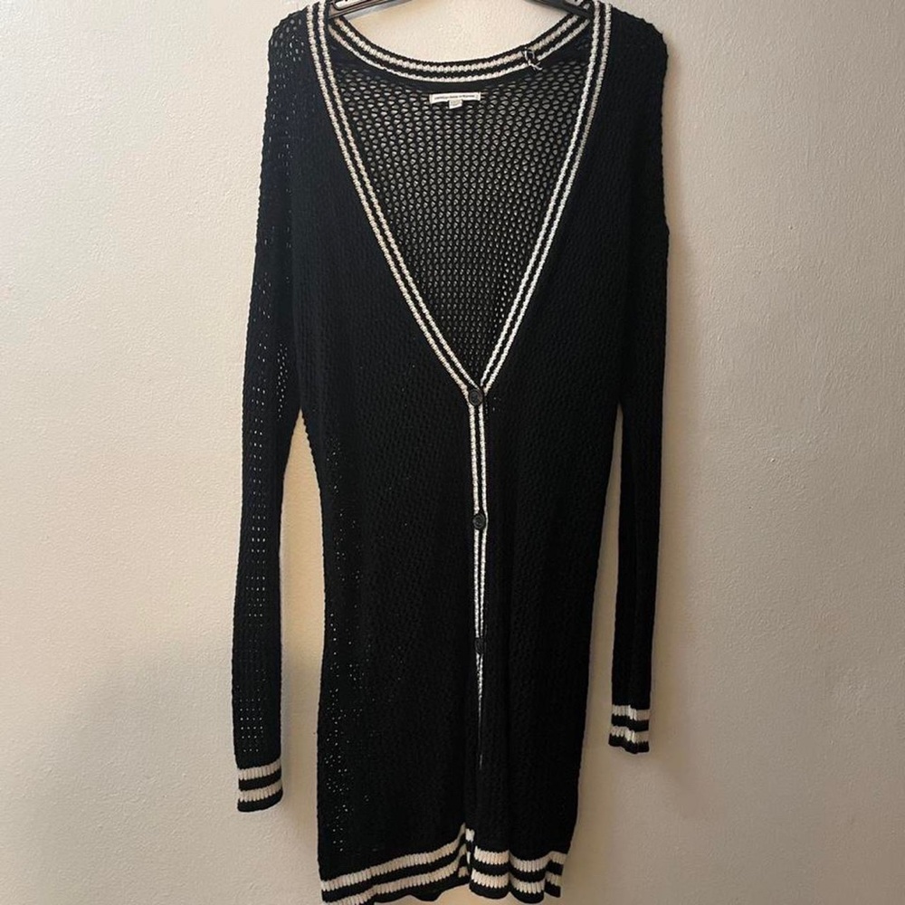 American Eagle Outfitters AEO Tipped Mesh Cardigan